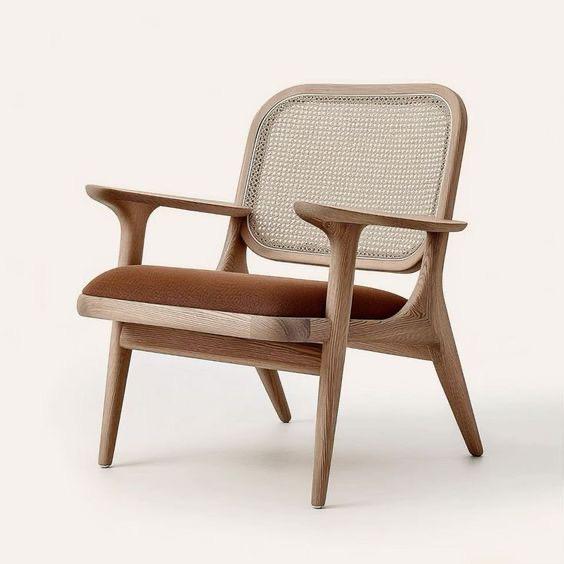 Scandi Cane Lounge Chair
