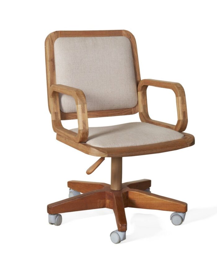 Scandi Wood Upholstered Office Chair