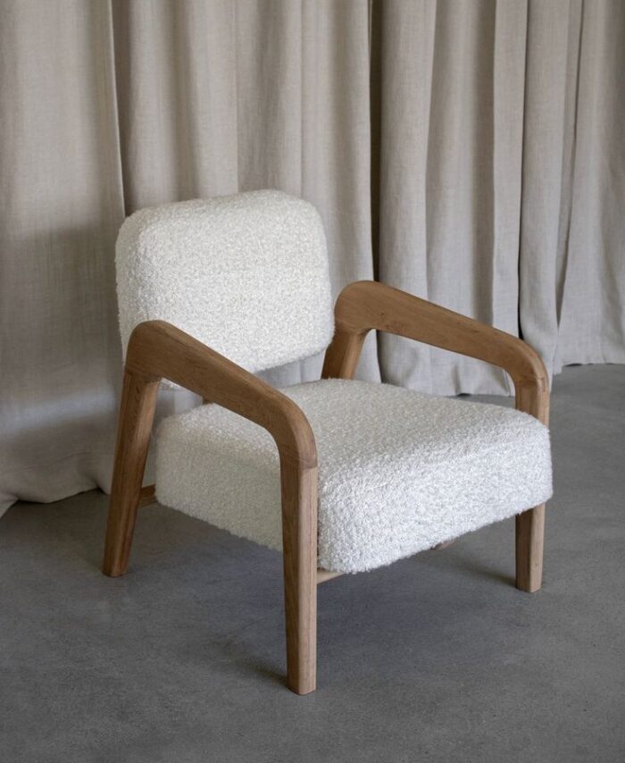 Nordic Bouclé Accent Chair