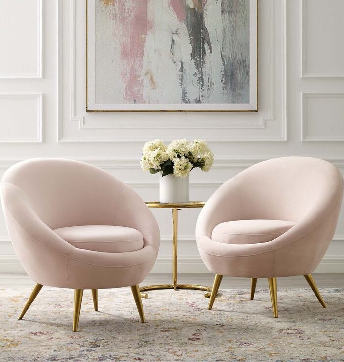 BlushLuxe Velvet Lounge Chair