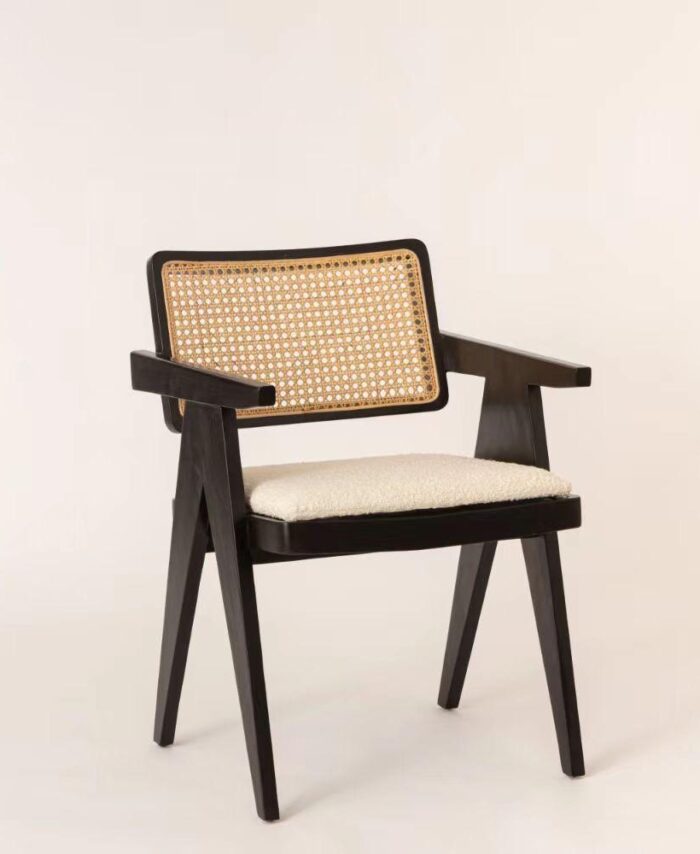 Cane-Back Modern Armchair