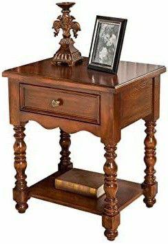 Royal Artisan Turned-Leg Bedside Table