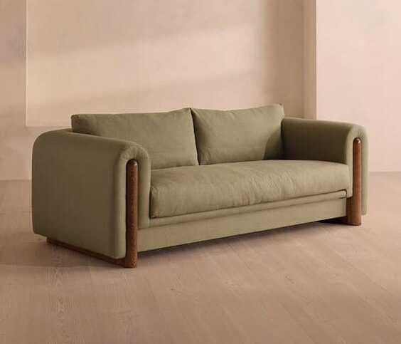 Sage Green Modern Minimal Sofa