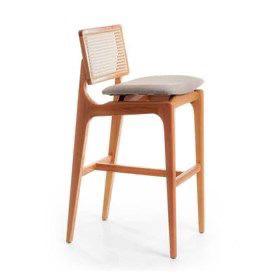 Aeris Cane-Back Modern Bar Stool