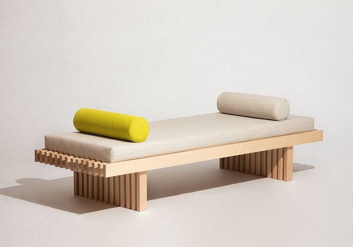 Riva Slatted Wood Lounge Bench