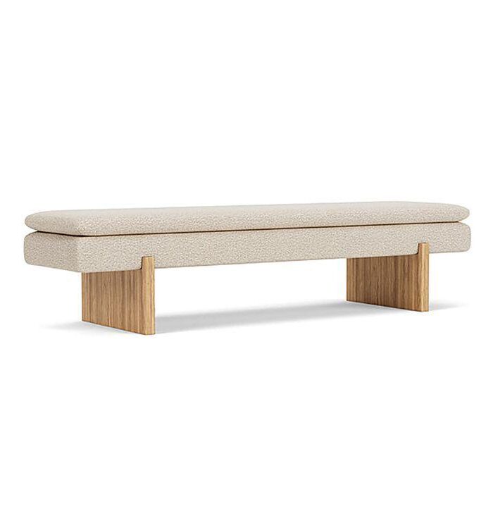 Linea Upholstered Wood Base Bench